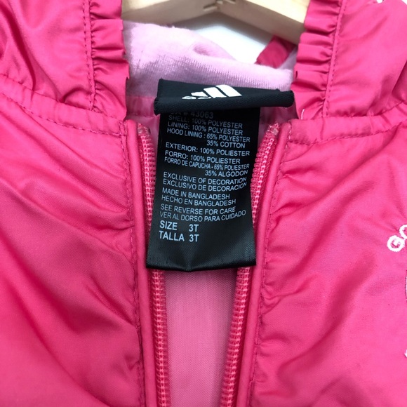 Girls Pink Warriors 2-Piece Track Suit Adidas - Picture 4 of 6